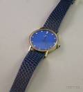 Movado 14kt White Gold Diamond and Blue Enamel Wristwatch