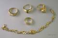 10kt Gold Noahs Ark Bracelet Two 14kt Gold Rings and Two 18kt Gold Rings