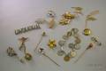 Assortment of Gold Goldfilled and Silver Estate Jewelry