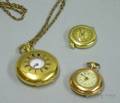 Three Ladys Swiss 14kt Gold PocketPendant Watches