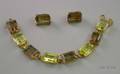 14kt Yellow Gold Citrine and Quartz Bracelet and Earrings Suite