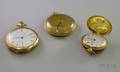 Ladys 18kt Gold Hunting Case Pocket Watch a Gold Open Face Pocket Watch and a Goldfilled Open Face Pocket W