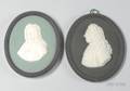 Two Wedgwood Bert Bentley Jasper Portrait Medallions