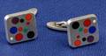 Sterling Silver and Enamel Cuff Links Georg Jensen