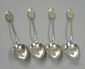 Set of Four Gorham Sterling Silver Lily of the Valley Dinner Spoons