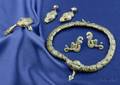 Sterling Silver and Enamel Snake Suite Margot de Taxco