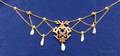 Art Nouveau 14kt Gold and Gemset Festoon Necklace