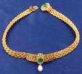 Etruscan Revival 14kt Gold and Gemset Necklace