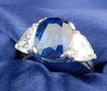 Platinum Sapphire and Diamond Ring