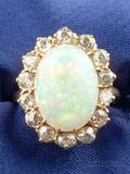 Antique Opal and Diamond Ring