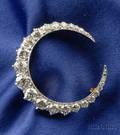 Antique Diamond Crescent Brooch