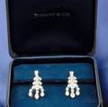 Platinum and Diamond Earpendants Tiffany  Co