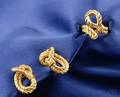 18kt Gold Knot Earclips and Ring Piaget