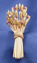Ruby and Diamond Clip Brooch Tiffany  Co