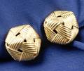 18kt Gold Basketweave Earclips Angela Cummings