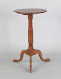 New England Federal cherry and pine candlestand ca 1820