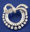 Platinum and Diamond Circle Brooch c1950s