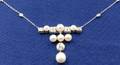 Diamond and Cultured Pearl Pendant Necklace