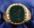 Antique 18kt Gold and Bloodstone Ring Tiffany  Co