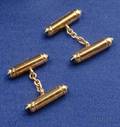 14kt Gold and Sapphire Cuff Links Cartier