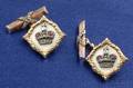 Enamel and Gemset Cuff Links