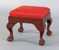 Chippendale style carved mahogany footstool