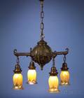 Ceiling Light Fixture with Steuben Shades