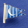 18kt Gold and Enamel Yacht Flag Pin Tiffany  Co