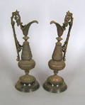 Pair of cast ewers