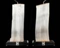 Pair of Rock Crystal Quartz  Lucite Table Lamps