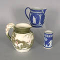Wedgwood Jasperware pitcher and beaker