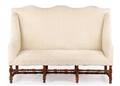 Oversized Serpentine Sofa in Cream Chenille