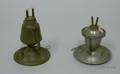 Two Trunnion Pewter Hand Lamps