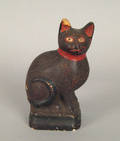 Chalk figure of a cat 19th c