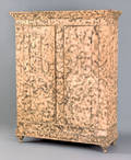 Pennsylvania painted pine wardrobe mid 19th c