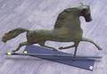 Molded Sheet Copper Blackhawk Horse Weather Vane on Stand