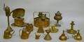 Fourteen Early Copper and Brass Lighting Devices