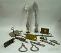 Fourteen Pieces of Early Iron and Brass Door Hardware