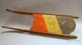 Painted and Polychrome Floraldecorated Wooden Sled