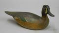 Carved and Painted Wooden Blue Wing Teal Drake Decoy