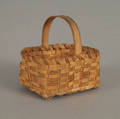 Miniature splint oak flower basket 19th c