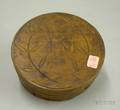 Round Wooden Lapsided Box with Cover