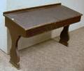 Brownpainted Wooden Lifttop Double School Desk