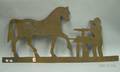 Cut Sheet Iron Horse and Blacksmith Weather Vane