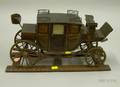 Painted Wooden Dover Stagecoach Model