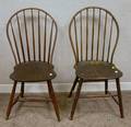 Two Windsor Brownpainted Bowback Bambooturned Side Chairs
