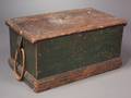 Small Greenpainted Wooden Sea Chest