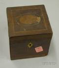 Small Inlaid Mahogany Veneer Tea Caddy