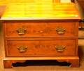 Georgianstyle Low Cherry and Burl Veneer TwoDrawer Chest