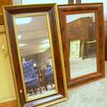 Two Empire Mahogany Veneer Mirrors
